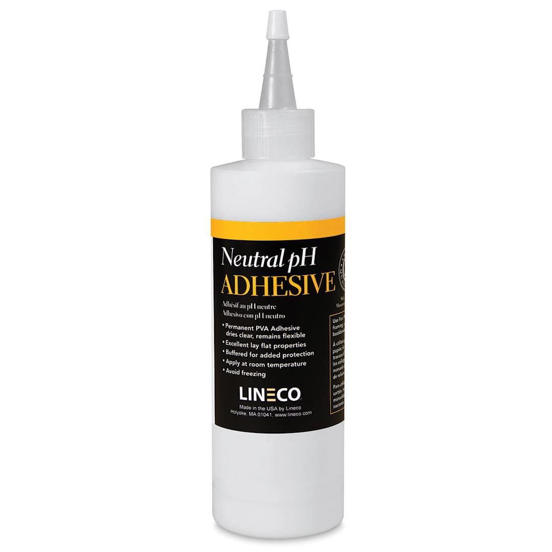 Open in modal - Lineco Neutral pH Adhesive - Front of 8 oz bottle shown