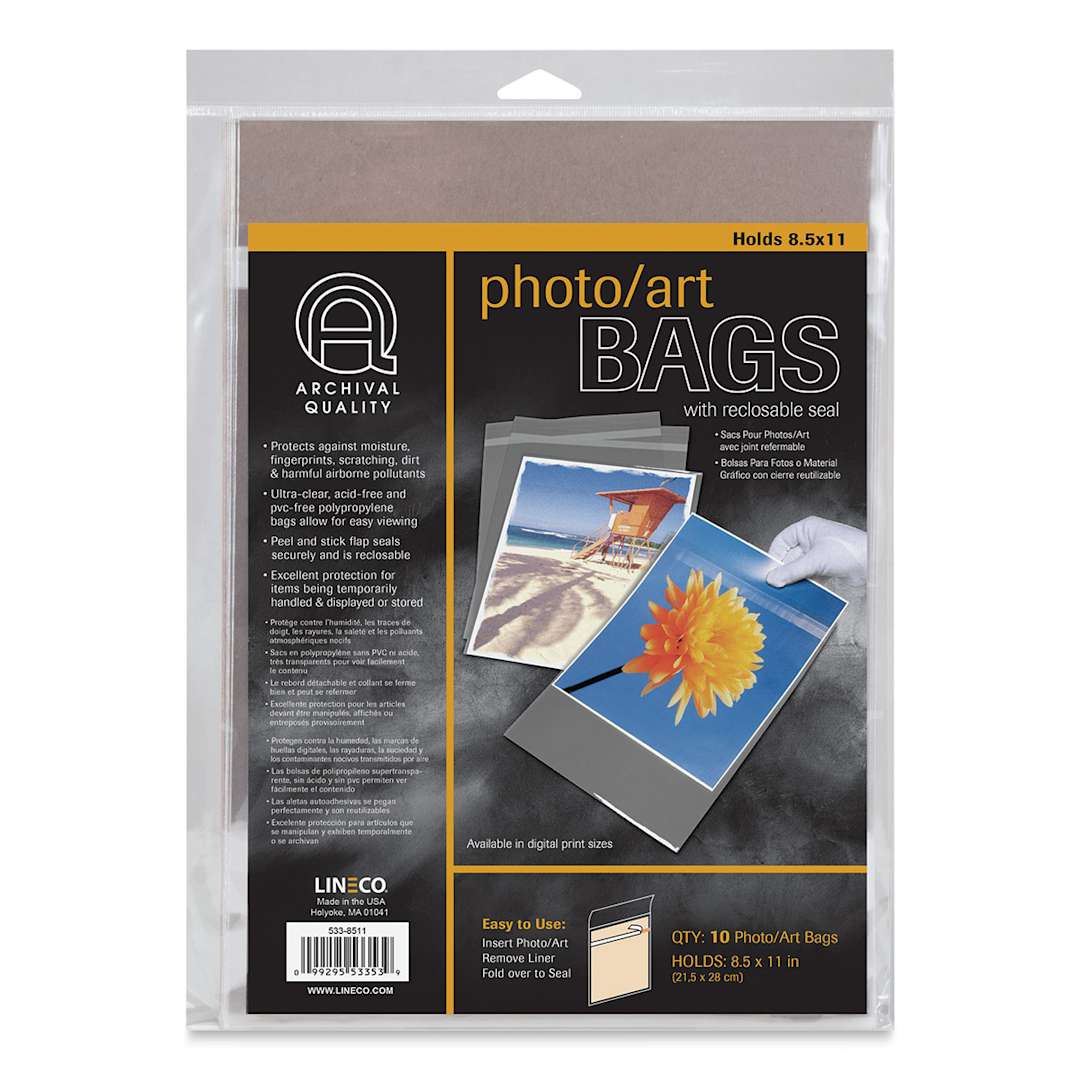 Open in modal - Lineco Photo Art Bag Pack - 8 1/2" x 11", Pkg of 10