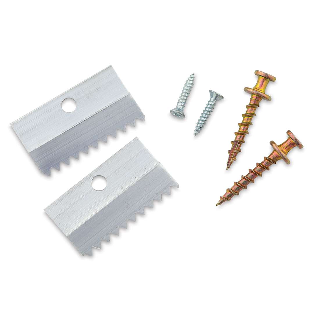 Open in modal - Hangman Self-Leveling Flushmount Hanger Kit - Set of 2 shown with included screws
