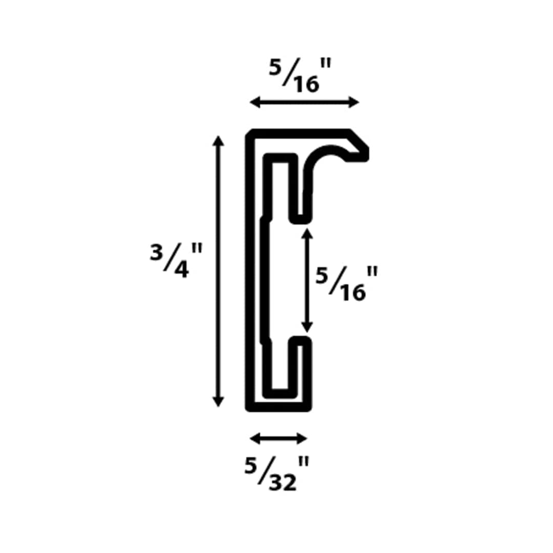 Open in modal - Blick Chelsea Metal Gallery Frame, Profile Diagram