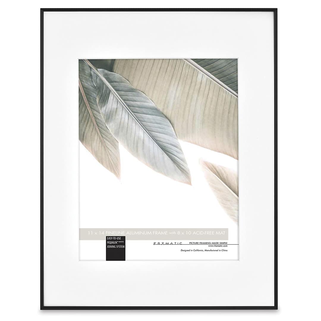 Open in modal - MCS Framatic Fineline II Frame - Black, 11" x 14"