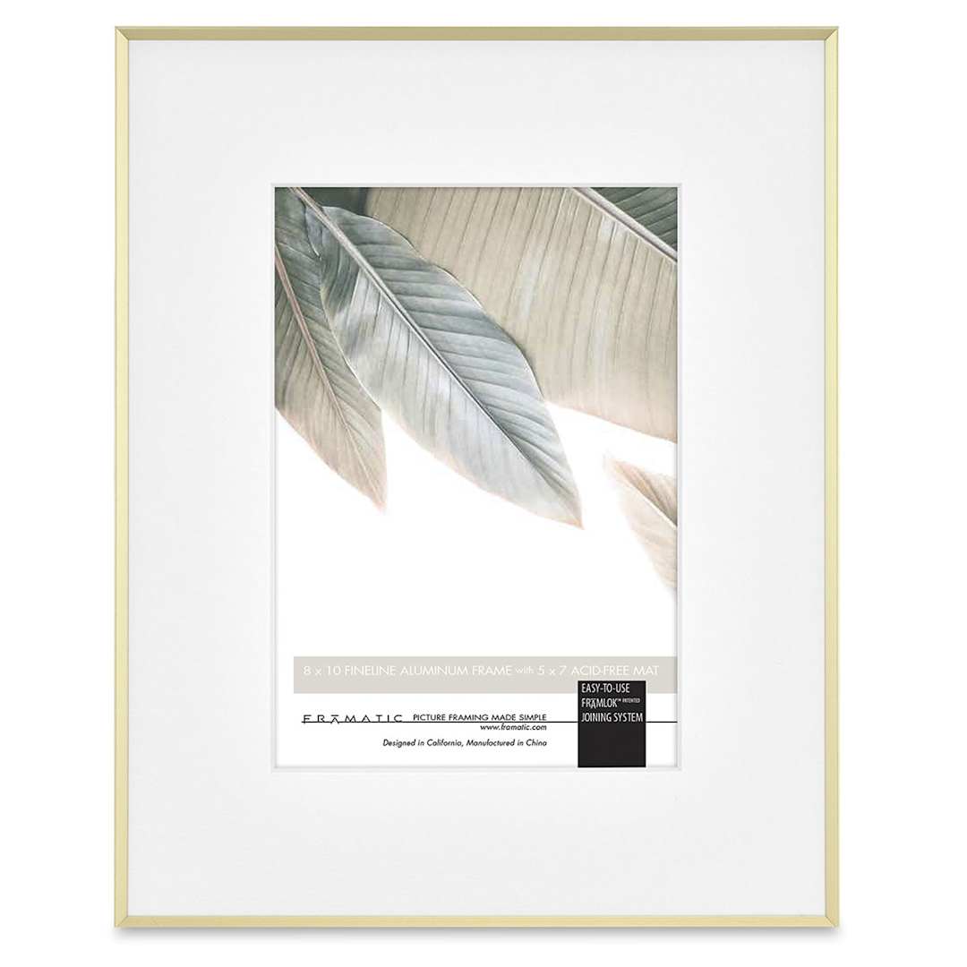 Open in modal - MCS Framatic Fineline II Frame - Gold, 8" x 10"