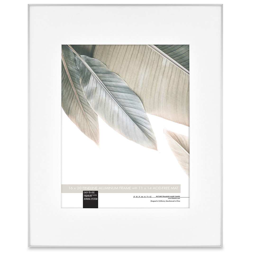 Open in modal - MCS Framatic Fineline II Frame - Silver, 16" x 20"