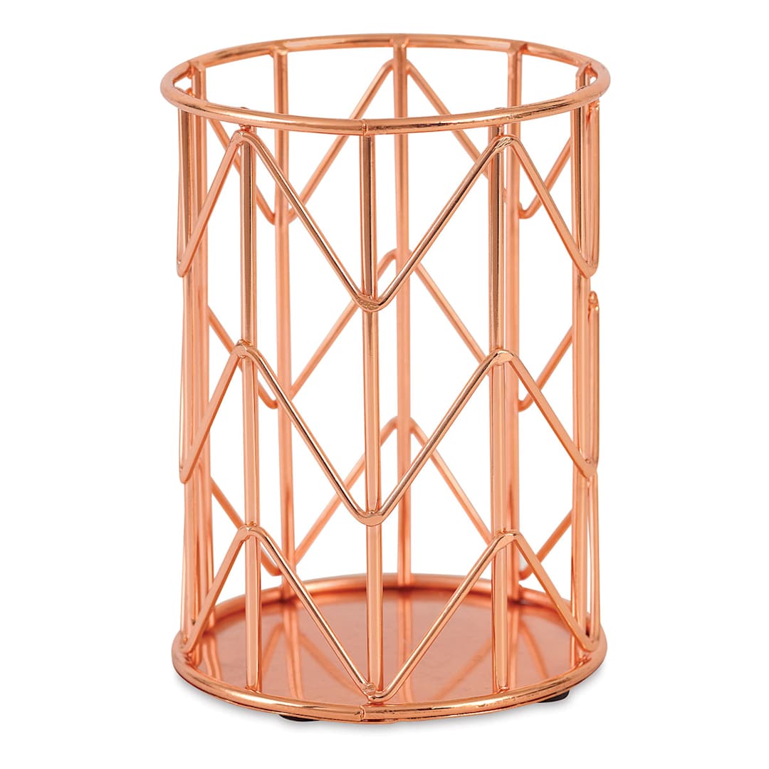 Open in modal - U Brands Pencil Cup - Empty Rose Gold Pencil Cup