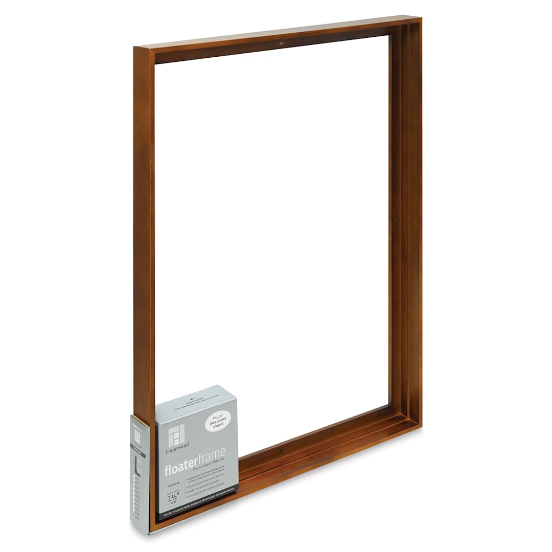 Open in modal - Ampersand Floaterframe - Thin, Walnut, 18" x 24", 1-1/2", at an angle