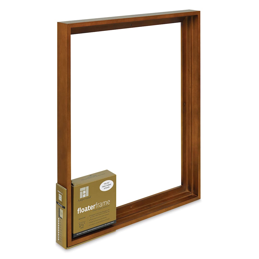 Open in modal - Ampersand Floaterframe - Bold, Walnut, 16" x 20", 1-1/2", at an angle