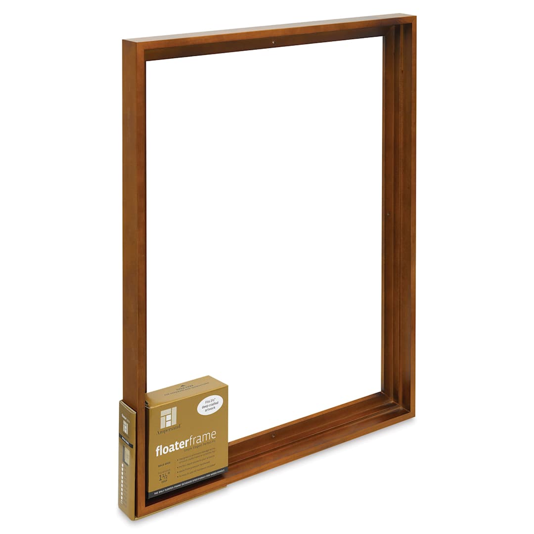 Open in modal -  Ampersand Floaterframe - Bold, Walnut, 18" x 24", 1-1/2", at an angle