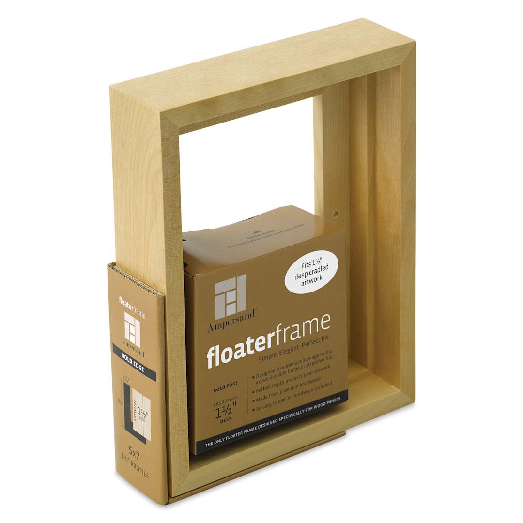 Open in modal - Ampersand Floaterframe - Bold, Maple, 5" x 7", 1-1/2", at an angle