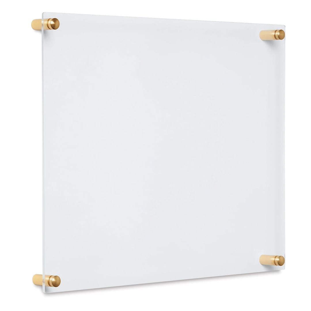 Open in modal - Cool Modern Frames - Angled view of empty 12" x 15" frame with Goldtone hardware 