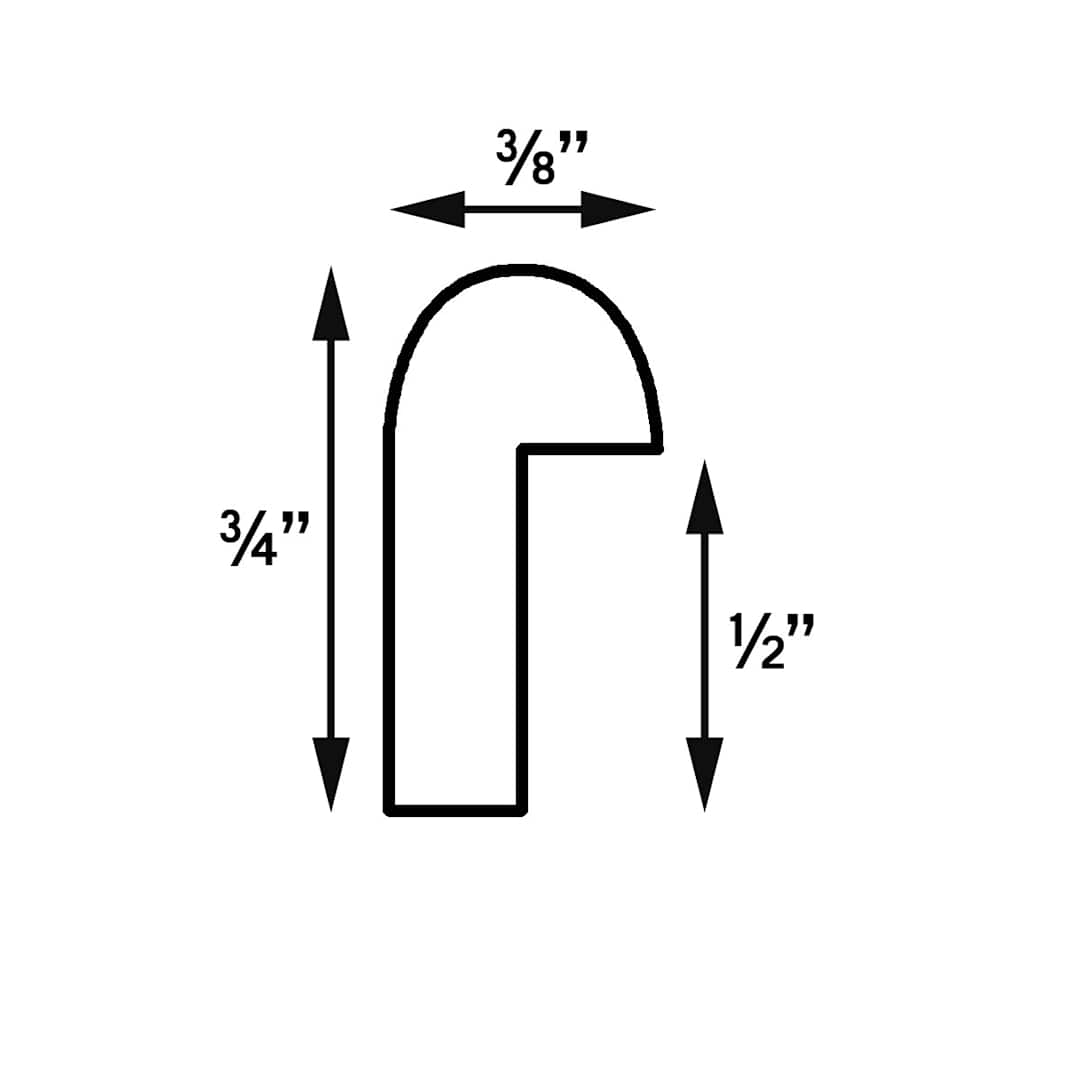 Open in modal - Nielsen Bainbridge Snap Basics Frame - Diagram showing dimensions of Frame
