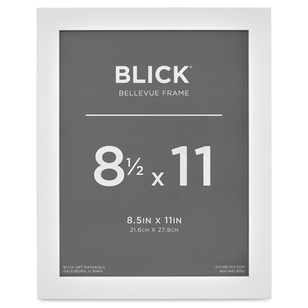 Open in modal - Blick Bellevue Frame - White, 8-1/2" x 11", front of frame