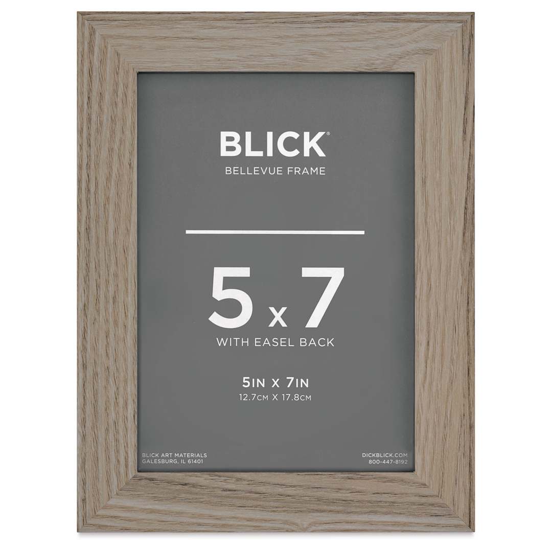 Open in modal - Blick Bellevue Frame - Grey Woodgrain, 5" x 7", front of frame