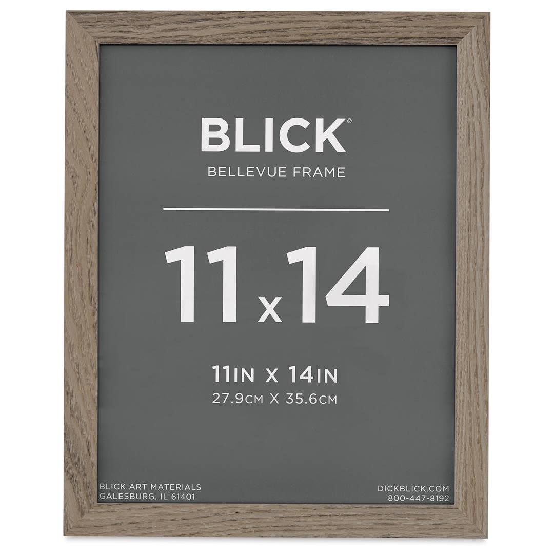 Open in modal - Blick Bellevue Frame - Grey Woodgrain, 11" x 14", front of frame