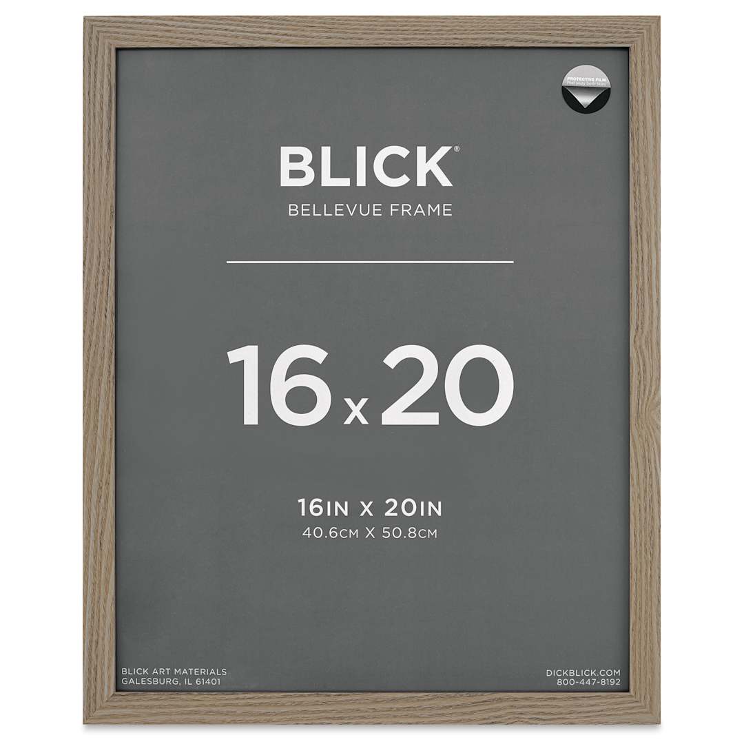 Open in modal - Blick Bellevue Frame - Grey Woodgrain, 16" x 20", front of frame