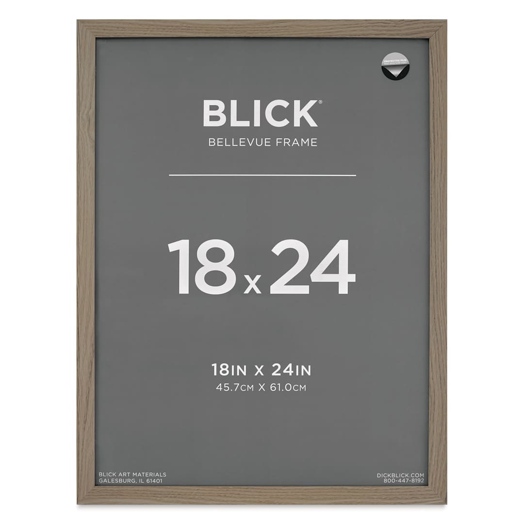 Open in modal - Blick Bellevue Frame - Grey Woodgrain, 18" x 24", front of frame