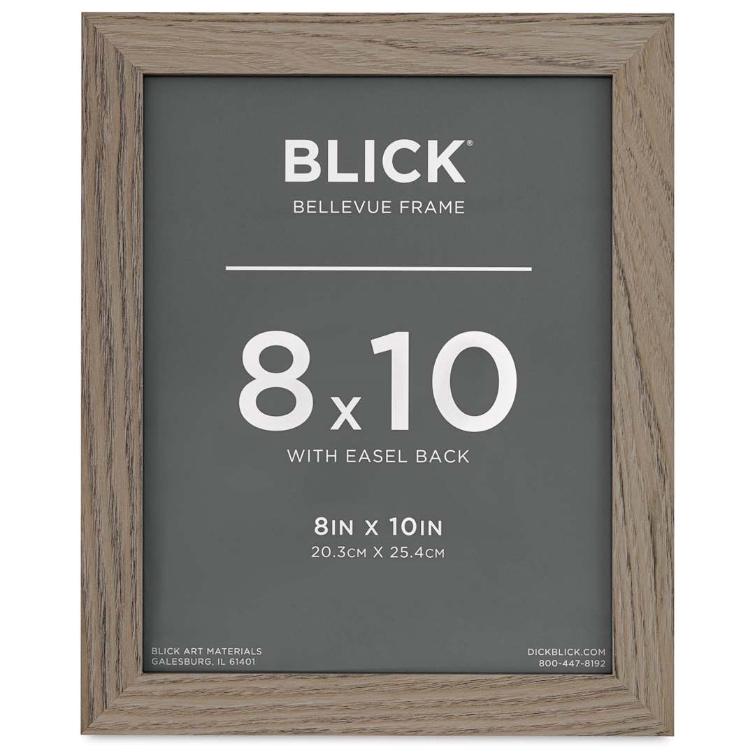 Open in modal - Blick Bellevue Frame - Grey Woodgrain, 8" x 10", front of frame