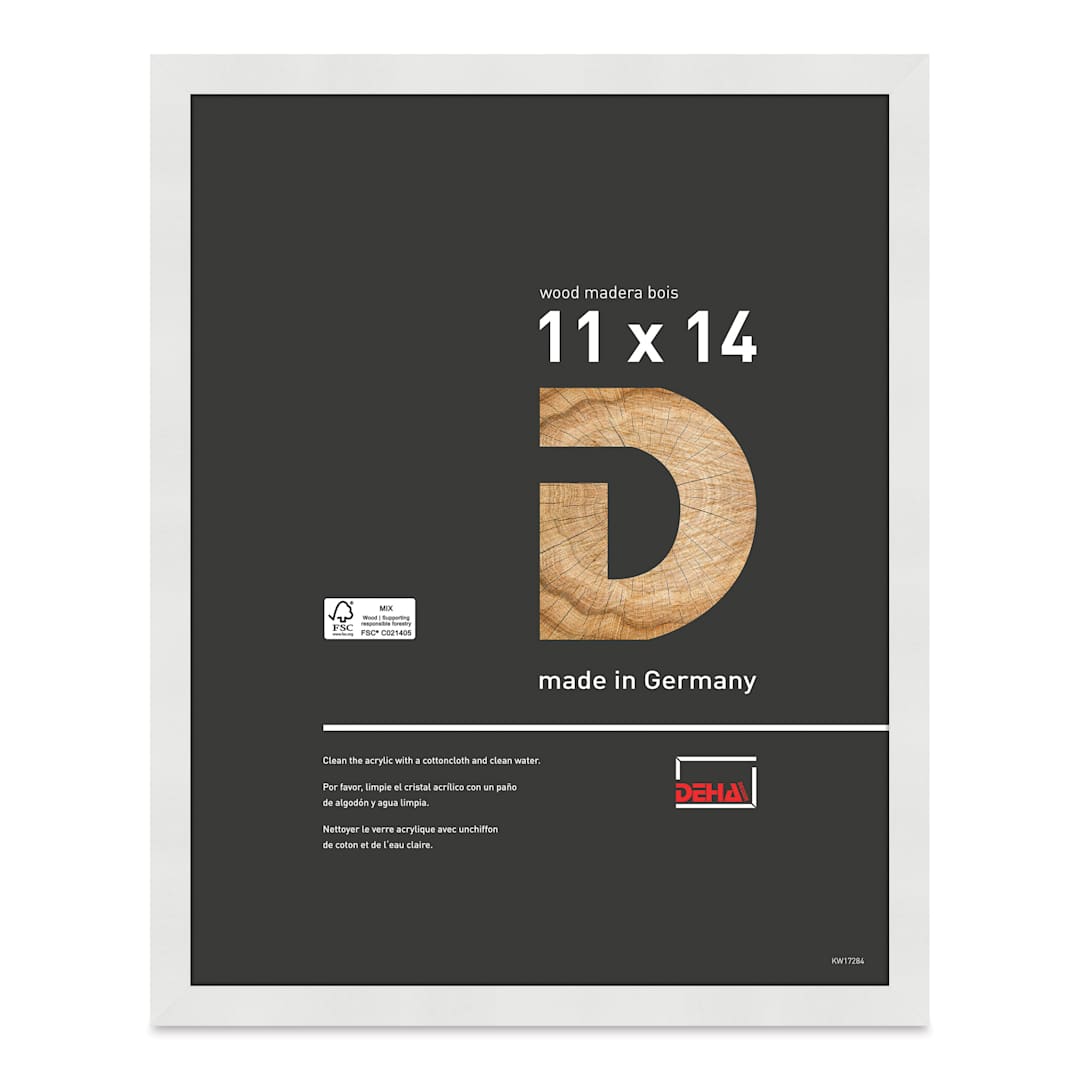 Open in modal - Deha Design Fontana Wood Frame - White, 11" x 14"