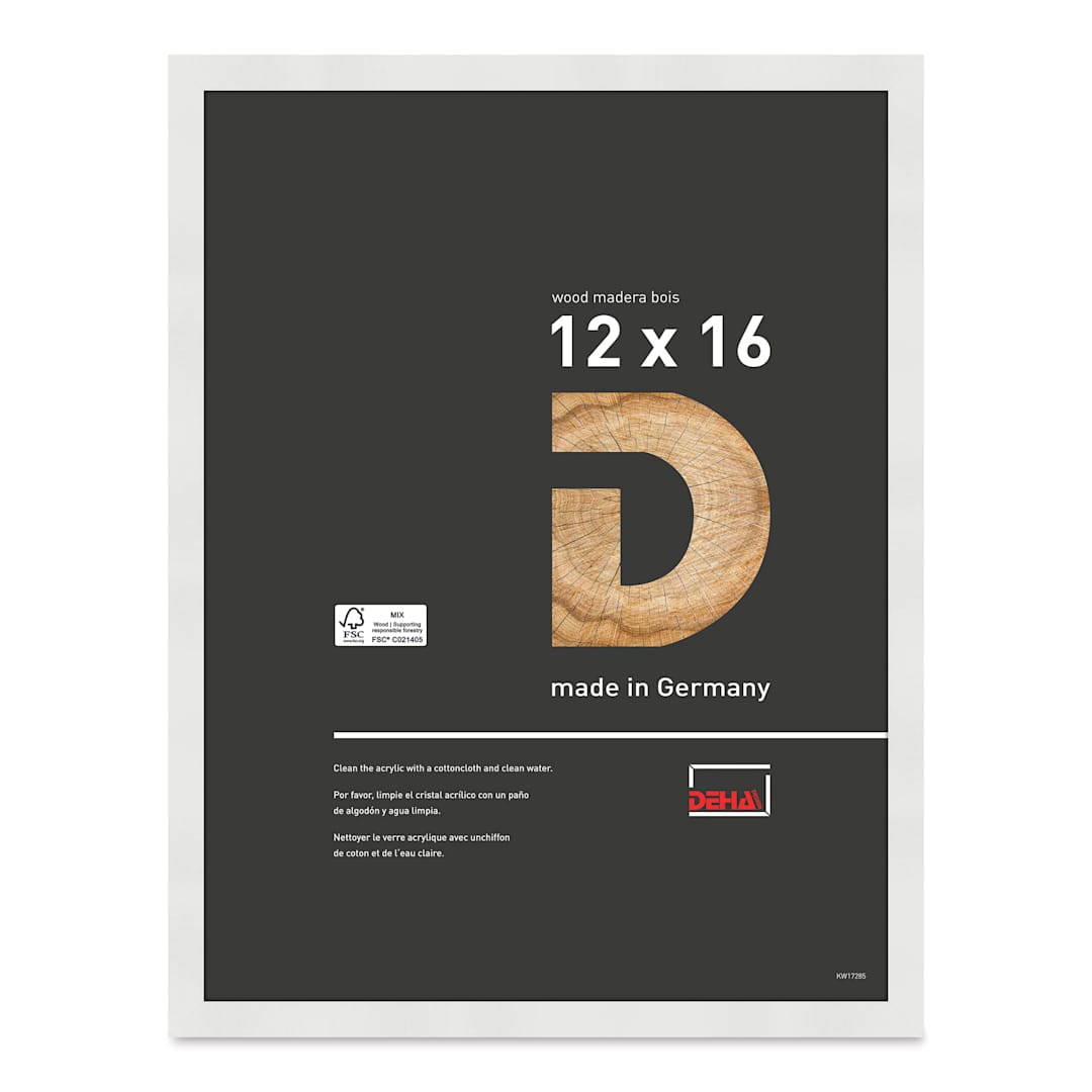 Open in modal - Deha Design Fontana Wood Frame - White, 12" x 16"