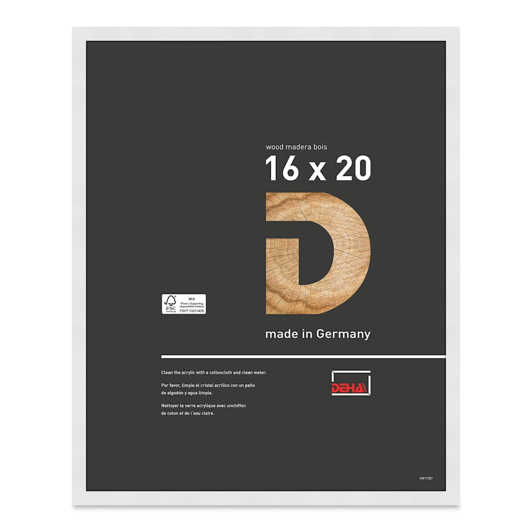 Open in modal - Deha Design Fontana Wood Frame - White, 16" x 20"