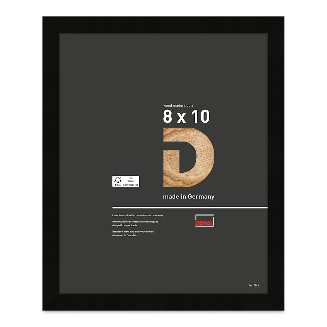 Open in modal - Deha Design Fontana Wood Frame - with Easel Back, Black, 8" x 10"