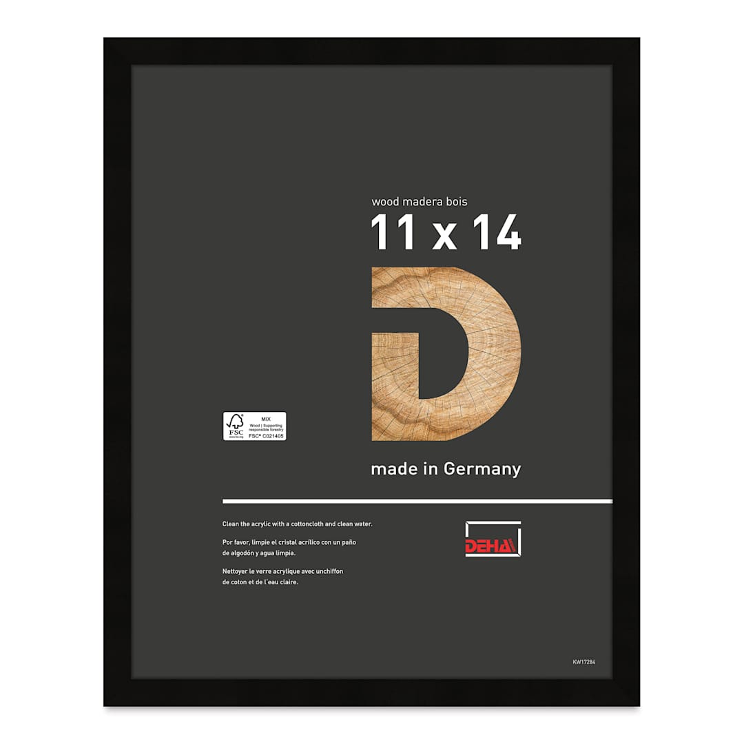 Open in modal - Deha Design Fontana Wood Frame - Black, 11" x 14"