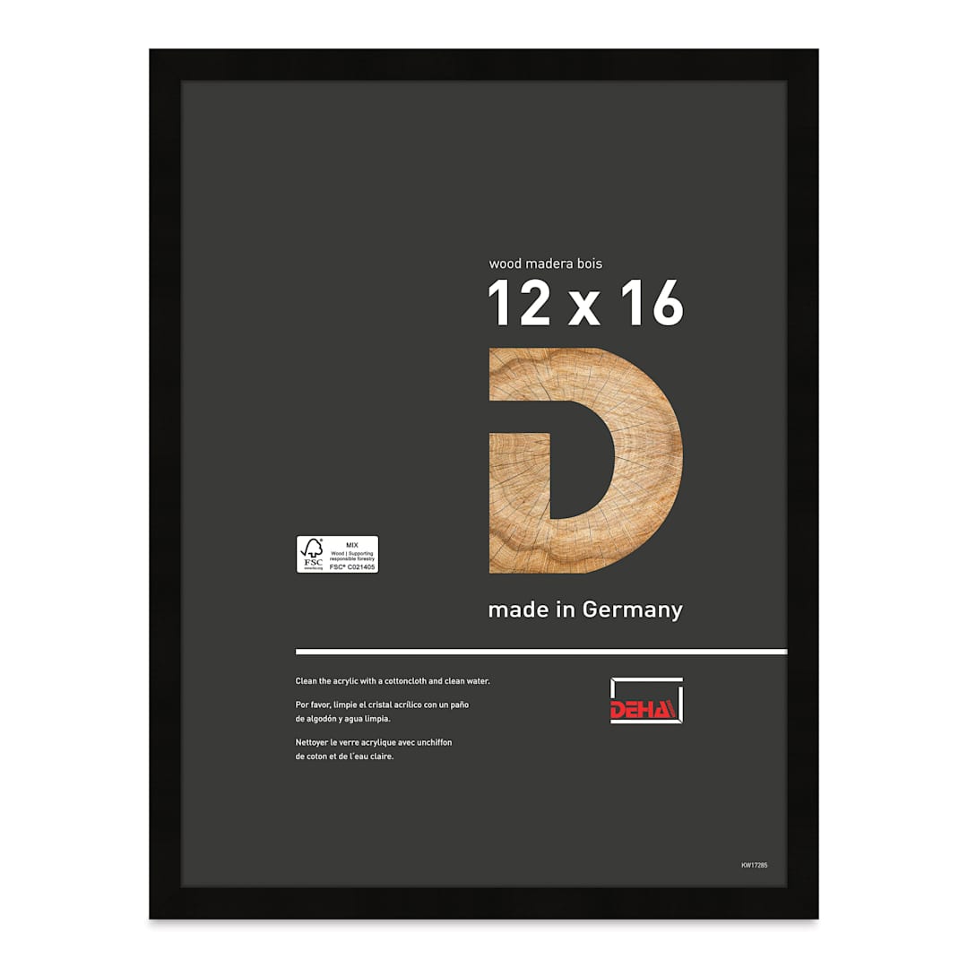 Open in modal - Deha Design Fontana Wood Frame - Black, 12" x 16"