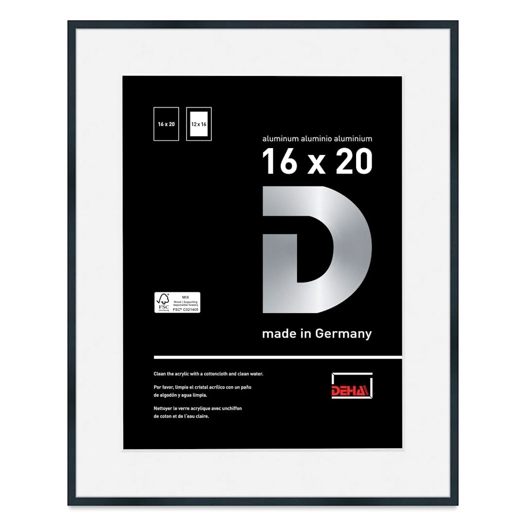 Open in modal - Deha Design Tribeca Frame - Black, 16" x 20", 12" x 16" Mat
