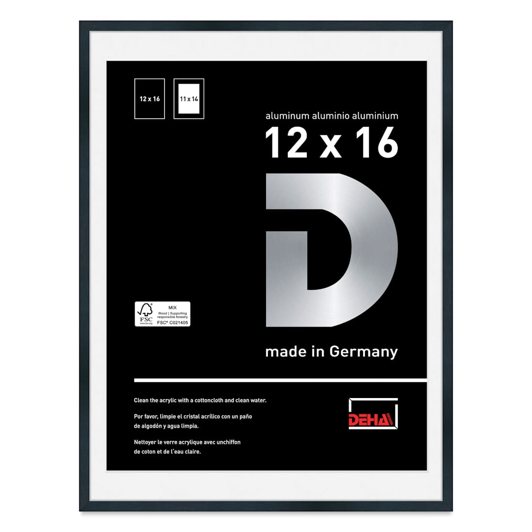 Open in modal - Deha Design Tribeca Frame - Black, 12" x 16", 11" x 14" Mat