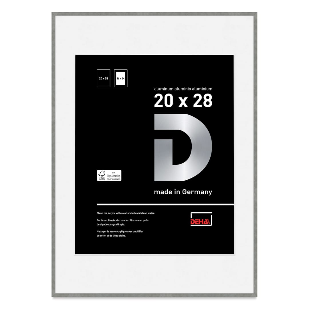 Open in modal - Deha Design Tribeca Frame - Gray, 20" x 28", 16" x 24" Mat