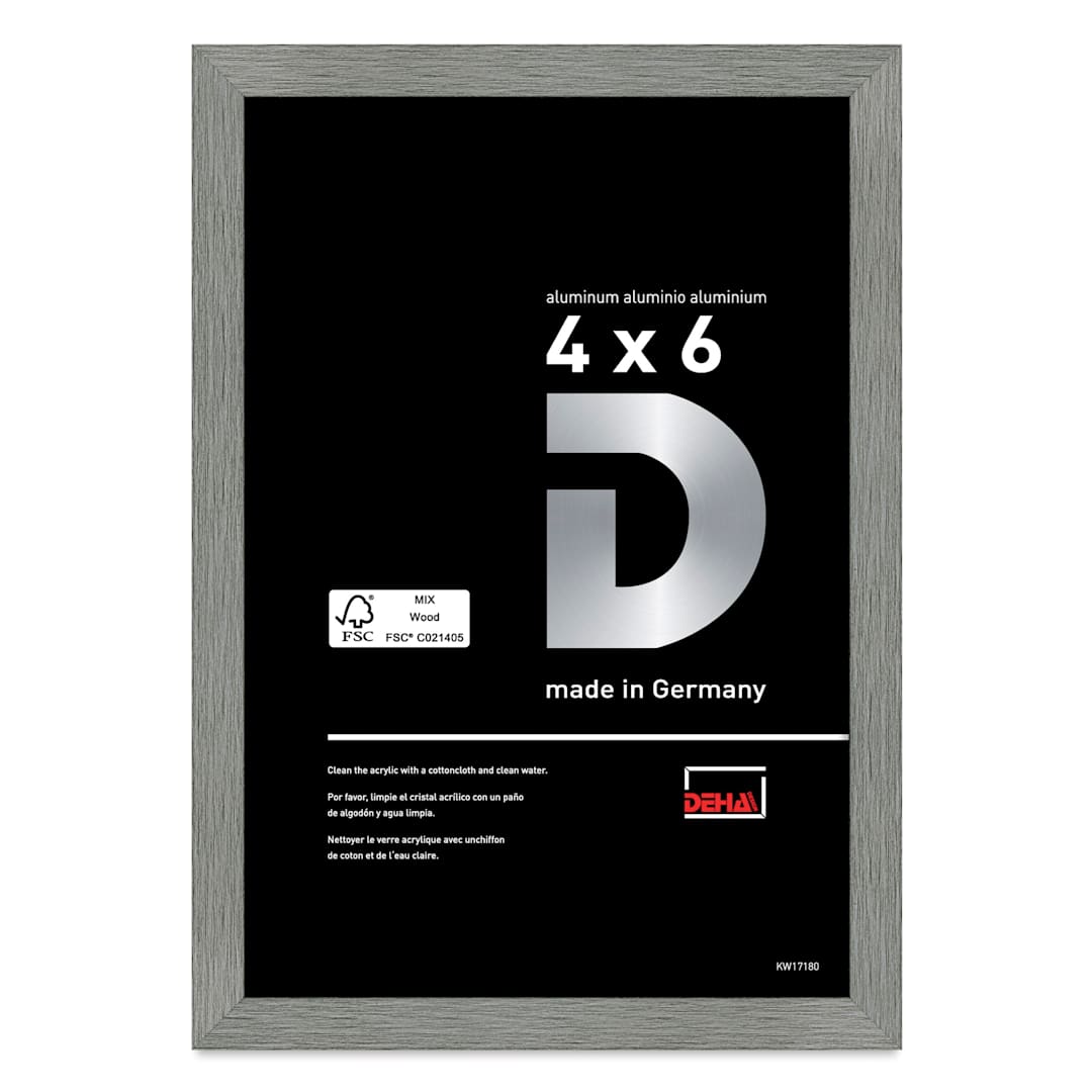 Open in modal - Deha Design Tribeca Frame - Gray, 4" x 6" with Easel Back