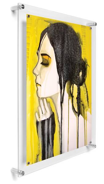 Open in modal - Wexel Art Single Panel Acrylic Display Frame - 14" x 19", with silver hardware