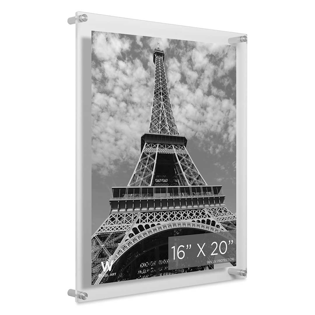 Open in modal - Wexel Art Double Panel Acrylic Display Frame - 19" x 23", Silver Hardware
