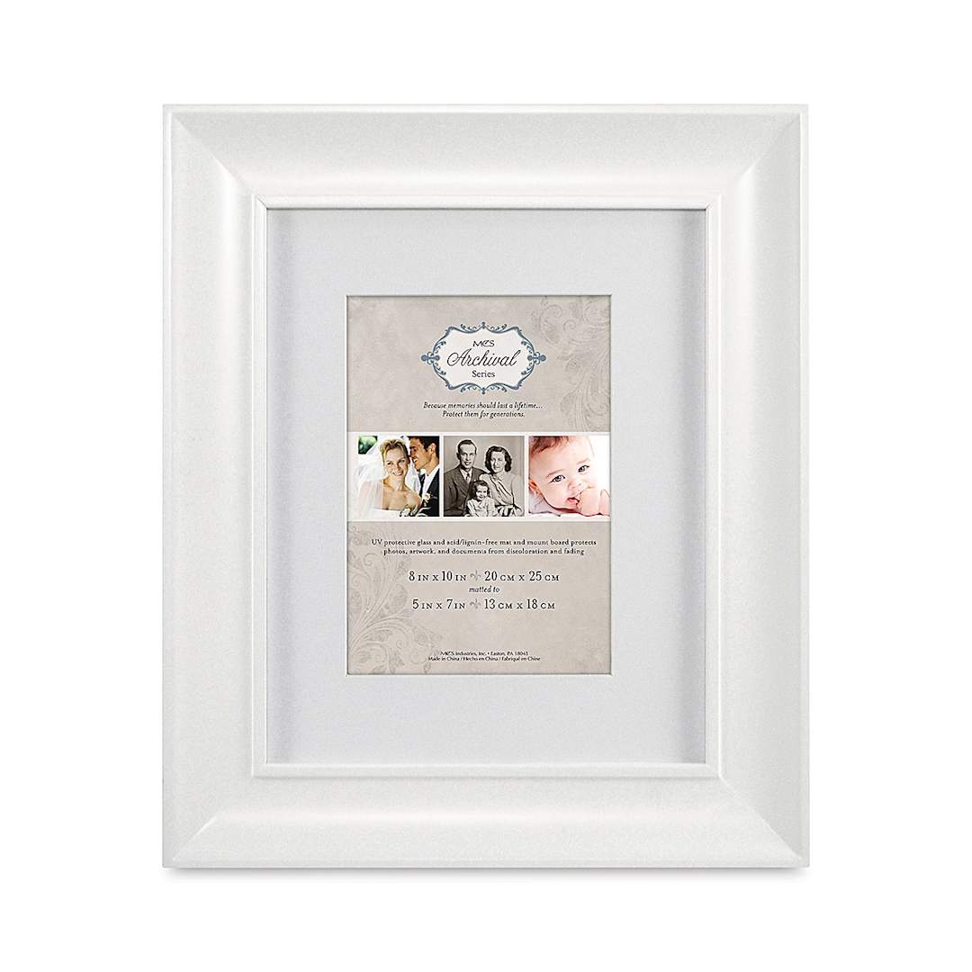 Open in modal - MCS Archival Series Frame with Mat - Front of White 8 x 10 inch Frame