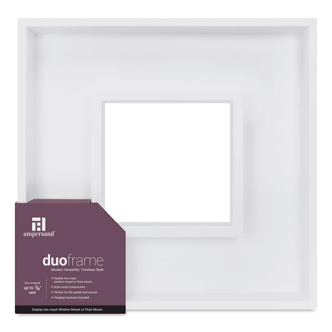 Open in modal - Ampersand DuoFrame - White, 6" x 6"