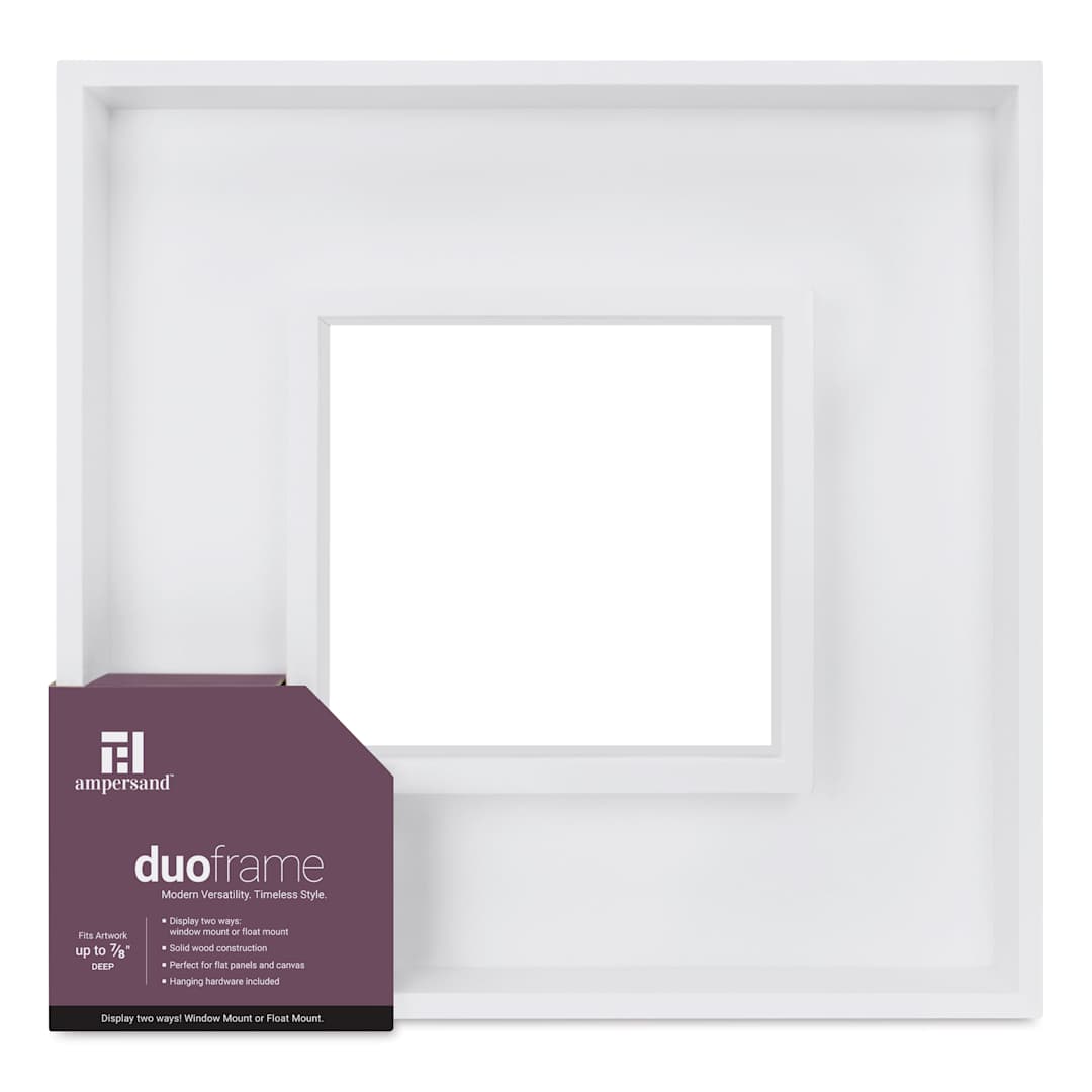 Open in modal - Ampersand DuoFrame - White, 8" x 8"