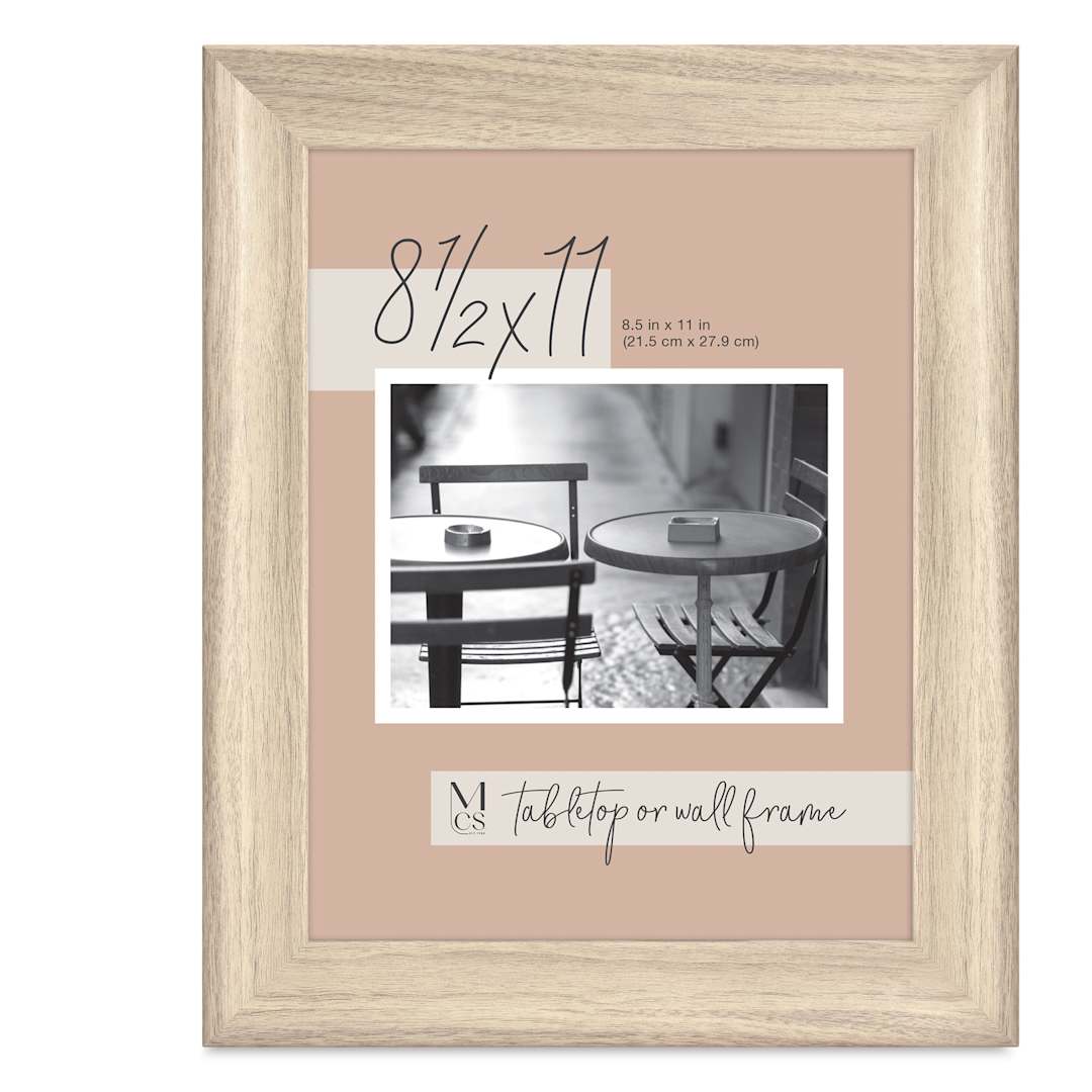 Open in modal - MCS Classic Edge Frame - 8-1/2" x 11", Natural with Easel Back