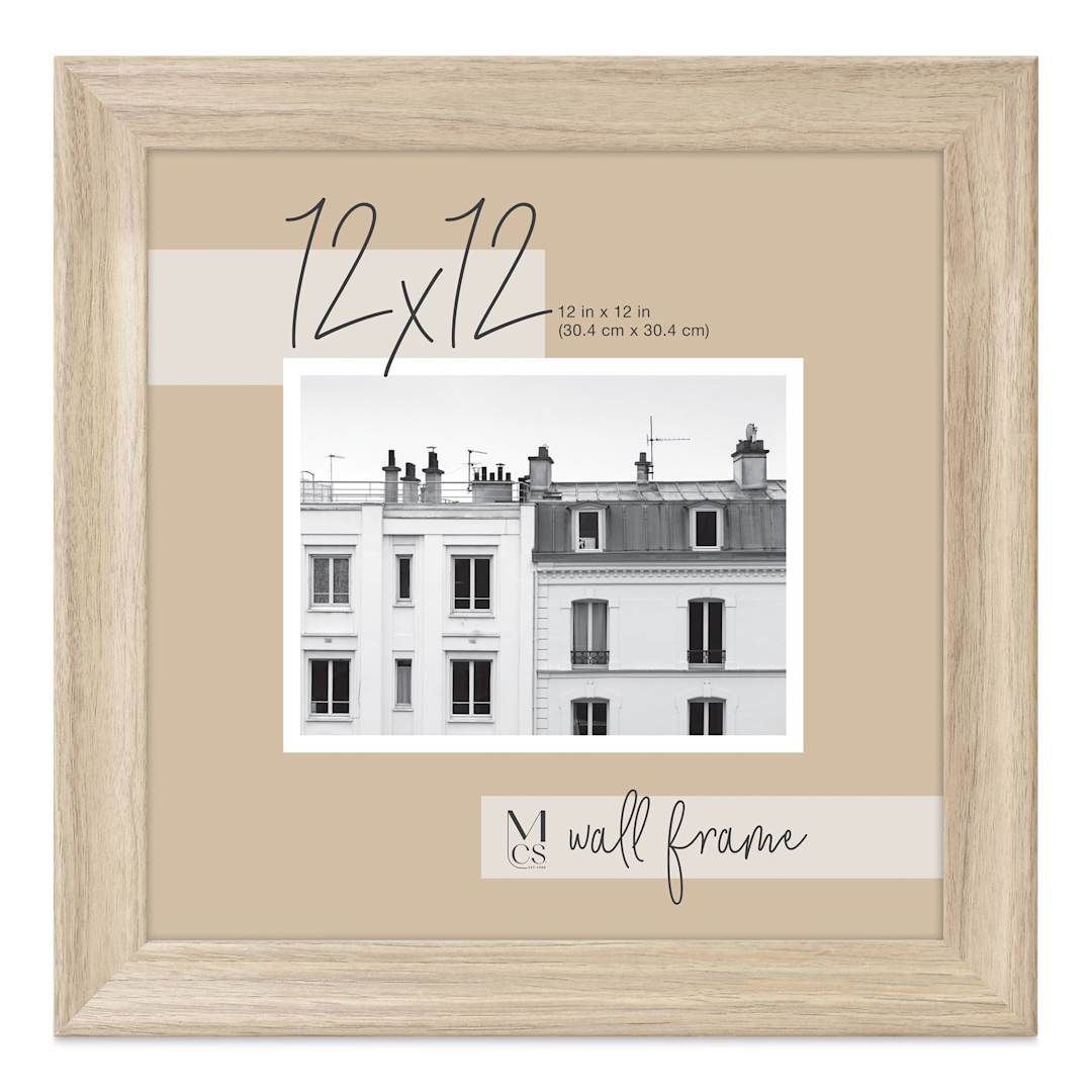 Open in modal - MCS Classic Edge Frame - 12" x 12", Natural