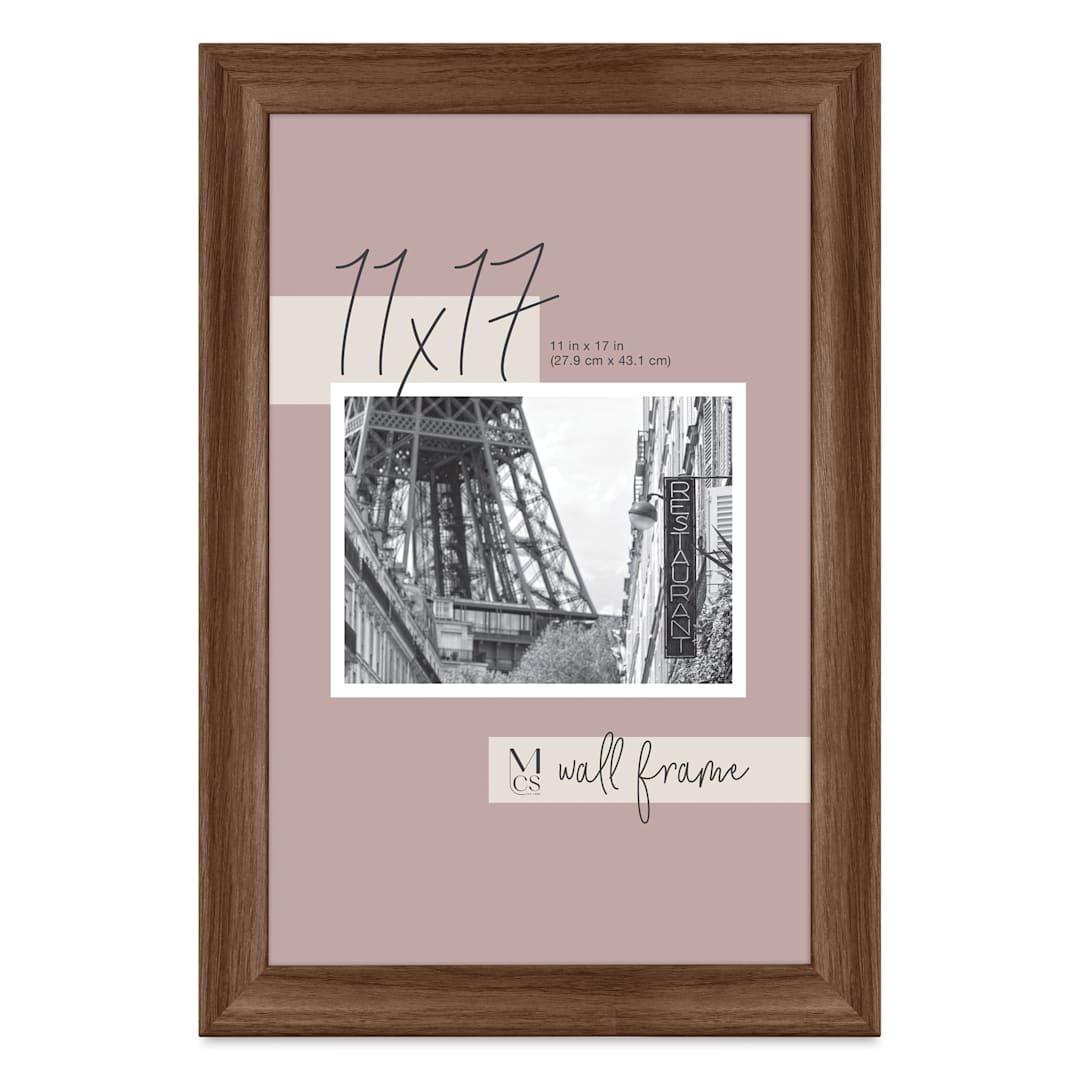 Open in modal - MCS Classic Edge Frame - 11" x 17" Walnut
