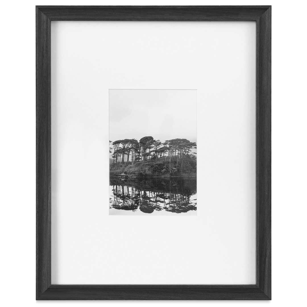 Open in modal - Blick Theo Frame with Mat - Charcoal, 11" x 14" front