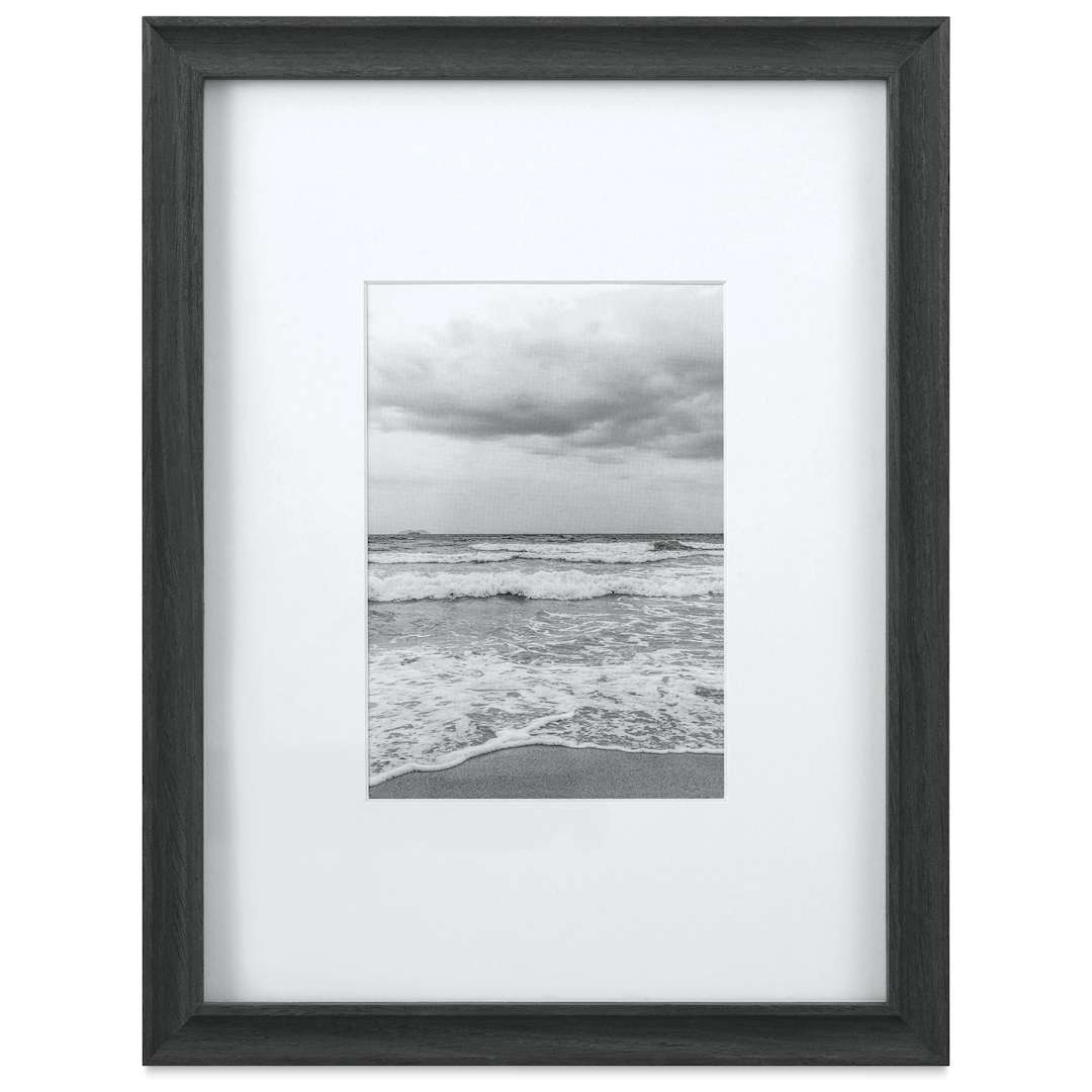 Open in modal - Blick Theo Frame with Mat - Charcoal, 9" x 12" front