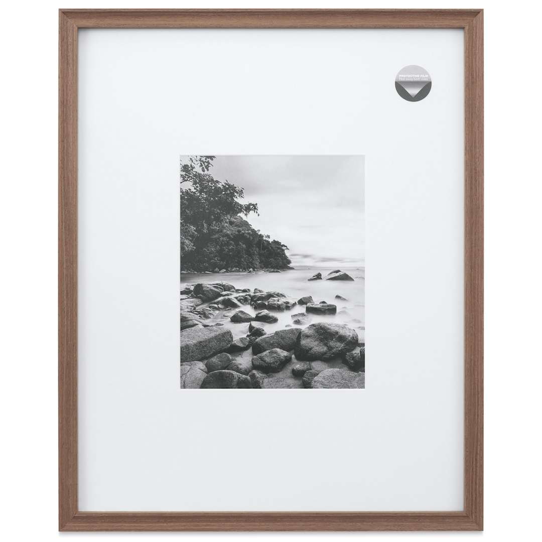 Open in modal - Blick Theo Frame with Mat - Walnut, 16" x 20" front