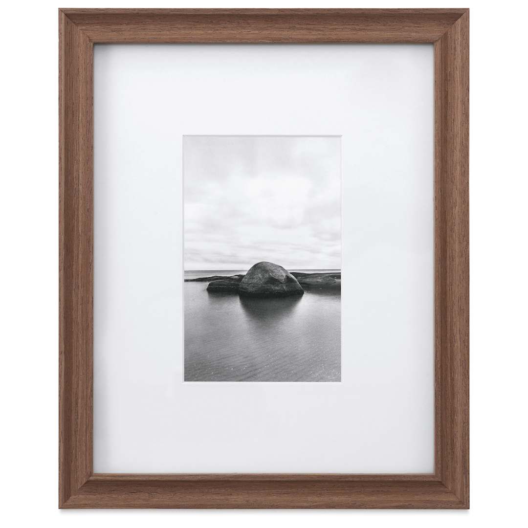 Open in modal - Blick Theo Frame with Mat - Walnut, 8" x 10" front