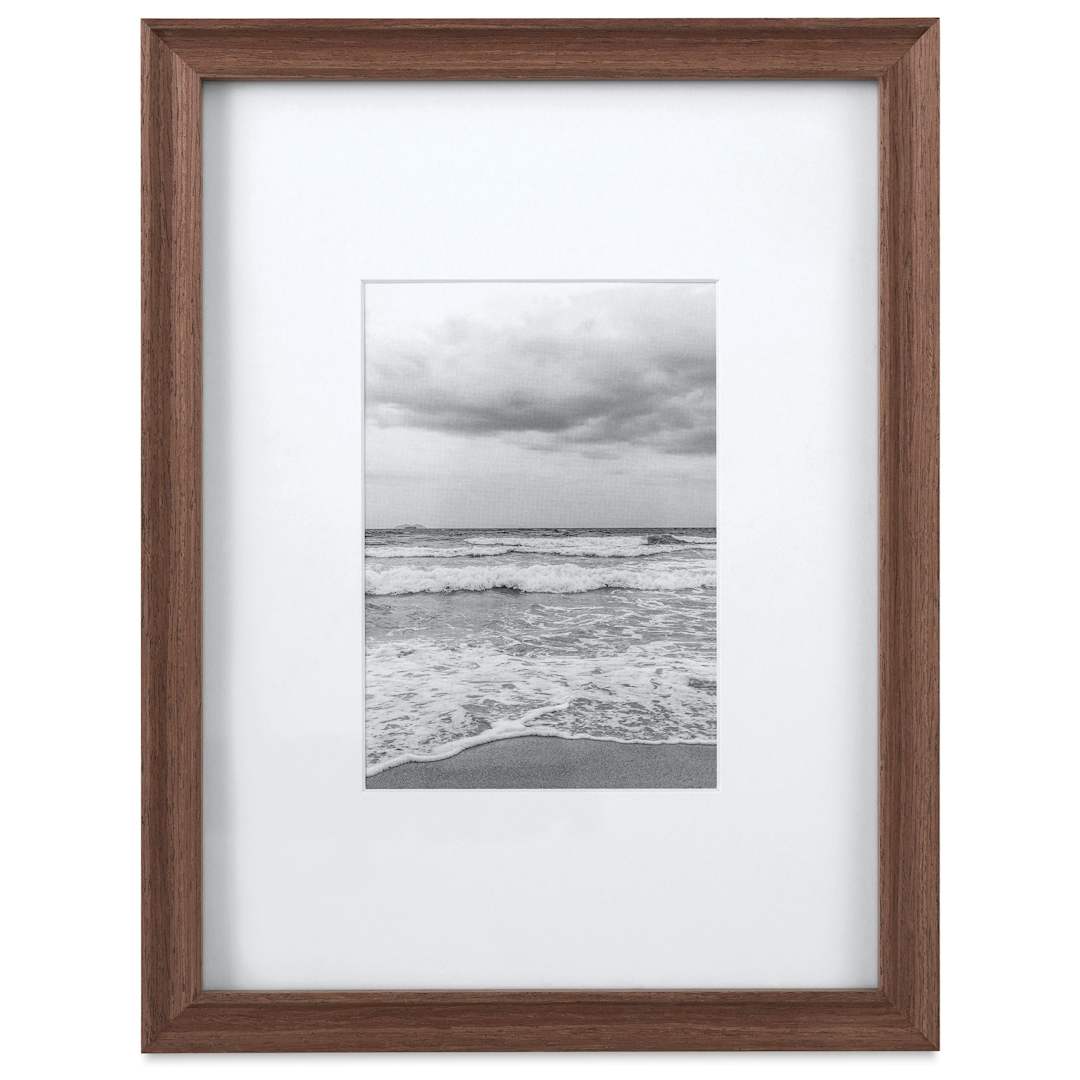 Open in modal - Blick Theo Frame with Mat - Walnut, 9" x 12" front