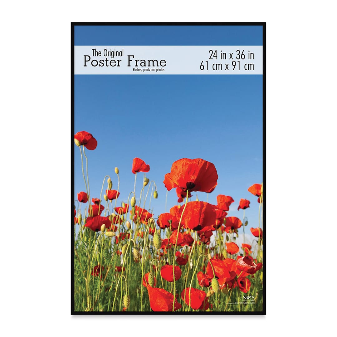 Open in modal - MCS Large Format Gloss Poster Frame - 24" x 36" x 5/32", Black