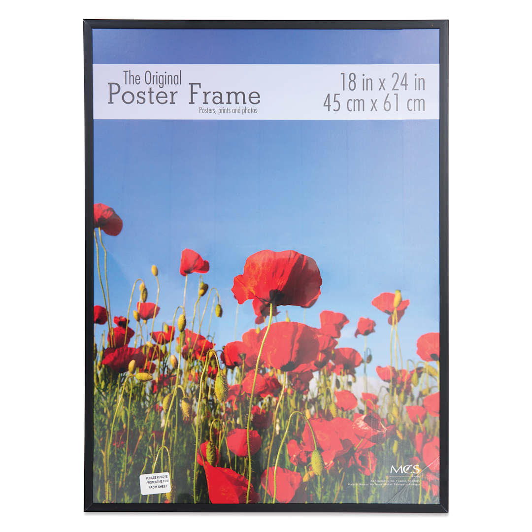 Open in modal - MCS Large Format Gloss Poster Frame - 18" x 24" Black