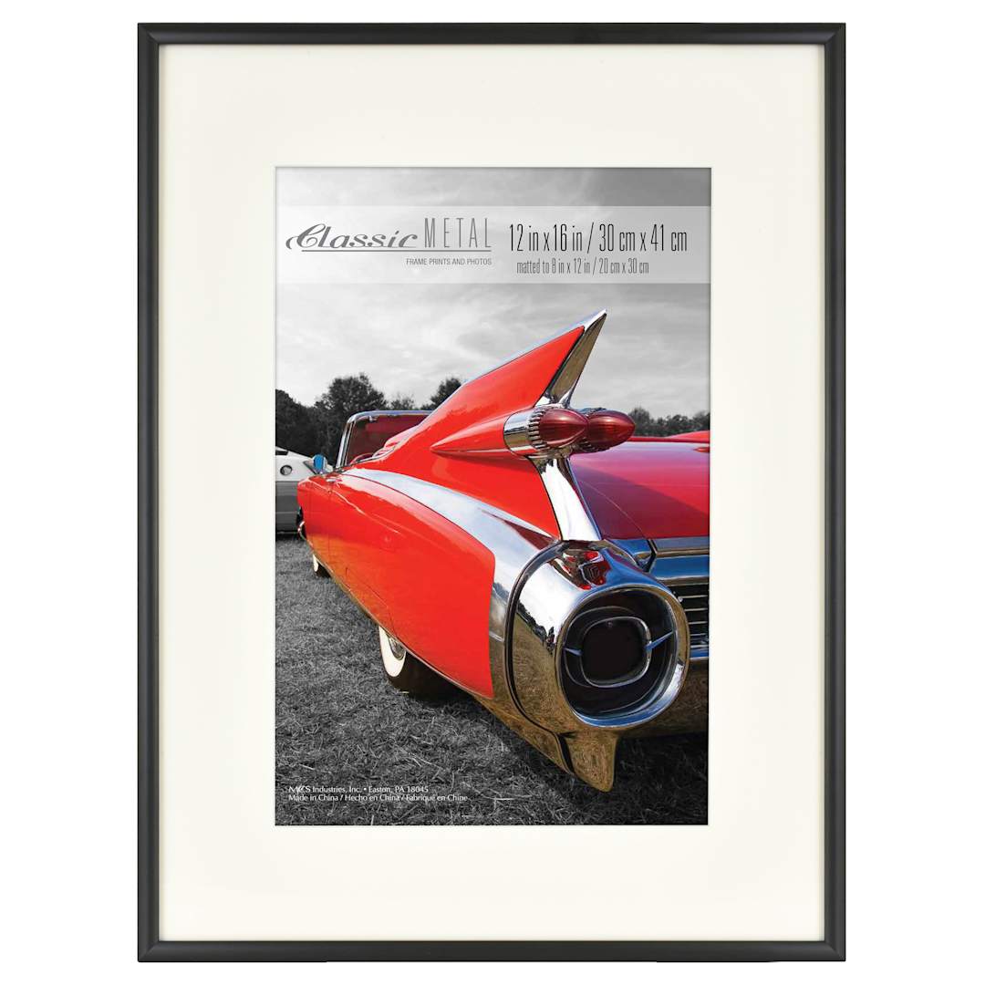 Open in modal - MCS Gallery Aluminum Frame, Black, 12" x 16"