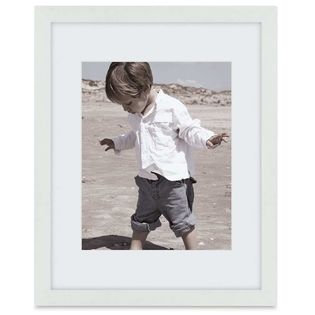 Open in modal - Nielsen Bainbridge Tribeca Frame - Matte White, UV Glass Cover, 8'' x 10'' x 1'' (5'' x 7'' Opening)