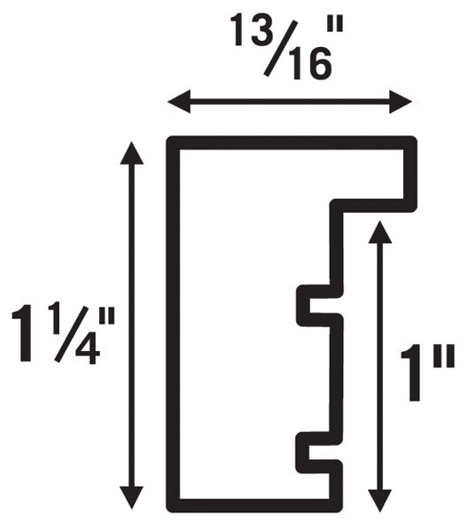 Open in modal - Nielsen Bainbridge Tribeca Poster Frames - Schematic showing dimensions of Frames