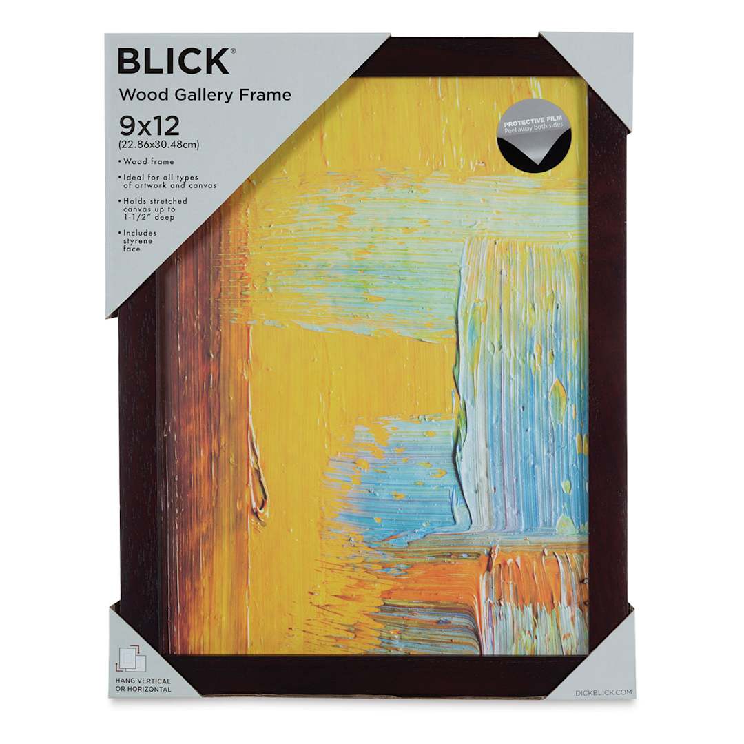 Open in modal - Blick Wood Gallery Frame - Walnut, 9" x 12"