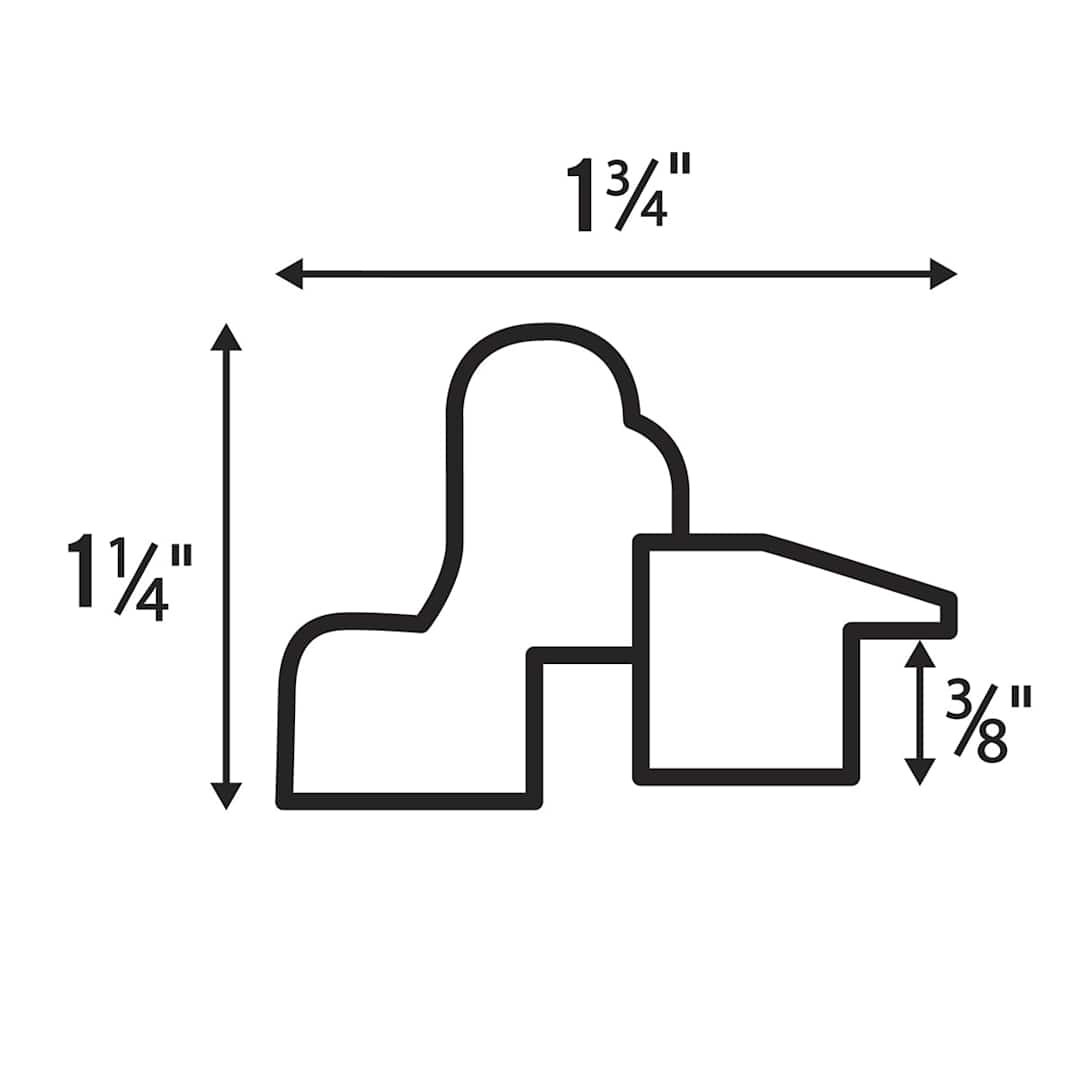 Open in modal - Blick Bella Wood Frames - Drawing showing dimensions of frames